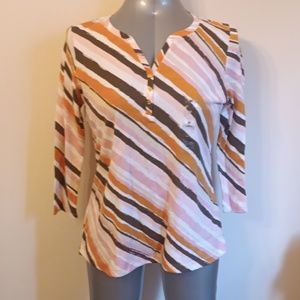 Karen Scott Jungle Mix Top Size M
